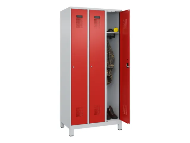 locker,HxBxD 1950x900x500mm,3vak,vak B 300mm,cil.-slot,voeten