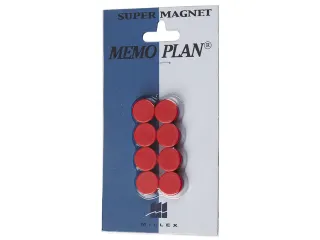 Magneten Millex 15mm rood set a 8 st. - 2