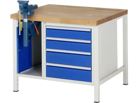 werkbank,HxBxD 840-1040x1000x900mm,beukblad,draagverm. 1250kg,4voeten