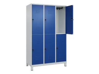 dubbeldekse locker,HxBxD 1950x1200x500mm,3x2vak.,vak B 400mm - 2