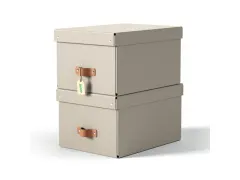 Leitz Puro Opbergdoos met deksel medium 17L set van 2 beige