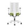 Bureaustoel Wit Bekleding Groen Zitting Hxbxd 410-540x460x450mm