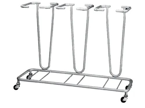 Afvalverzamelaar 3x70 Liter Afvalzakken Rvs Verrijdbaar