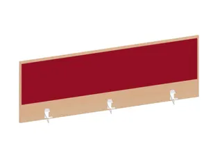 baliepaneel,v. bureau,aanbouw achter,B 1400mm,NE-esdoorn,BN4011-rood - 1