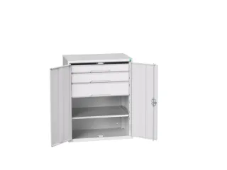 universele kast,HxBxD 1000x800x550mm,1xStalen bodem,3lade(n) - 1