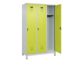 locker,HxBxD 1950x1200x500mm,3vak,vak B 400mm,draaigrendel,voeten - 2
