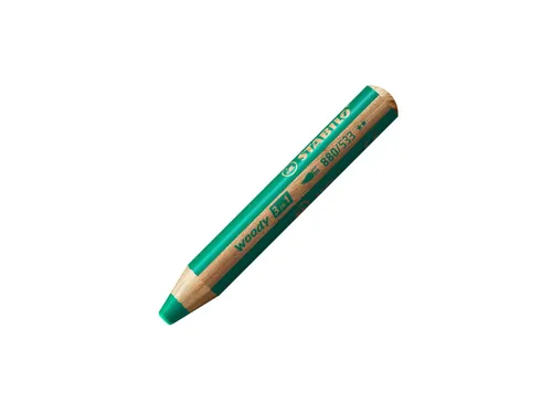 Kleurpotloden STABILO 880 woody 3 in 1 multitalent groen