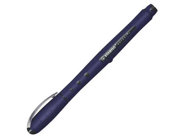 Rollerpen STABILO Worker+ Wildflower Distel Blauw medium