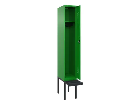 locker met bank,HxBxD 2120x300x815mm,1vak,vak B 300mm,cilinderslot