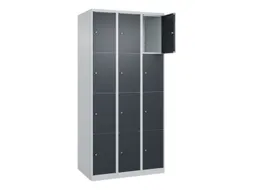 lockerkast,HxBxD 1850x900x500mm,3x4vakken,vak B 300mm,cil.-slot
