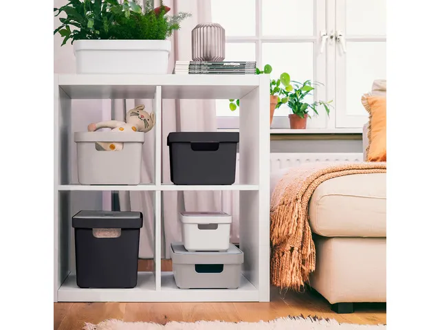 Sigma Home opbergbox 13L zwart - 35x24,6x18,3cm