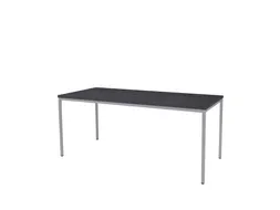 Domino Basic Tafel Vaste Hoogte 180x80 houtprint schaduw alu 4-poots