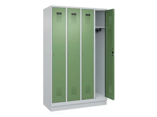 locker,HxBxD 1950x1200x500mm,4vak,vak B 300mm,cil.-slot,sokkel