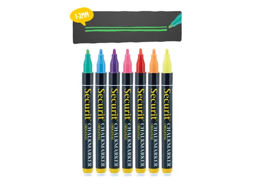 Krijtstift Securit Sma-100 Rond 1-2mm Assorti 7 Stuks