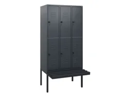 Dubbeldekse dekenkist,HxBxD 1950x900x815mm,3x2vak.,vak B 300mm