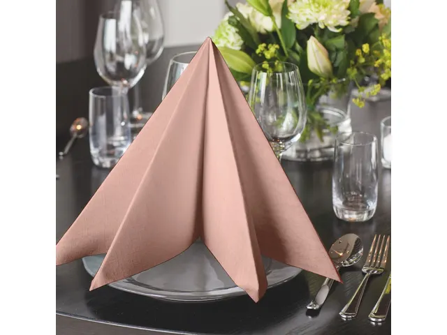 Dinerservet Tork LinStyle 1/4-vouw 1-laags 50st koraalrood