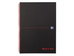 Oxford Schrift A4 Ruit Zwart Rood Harde Kaft