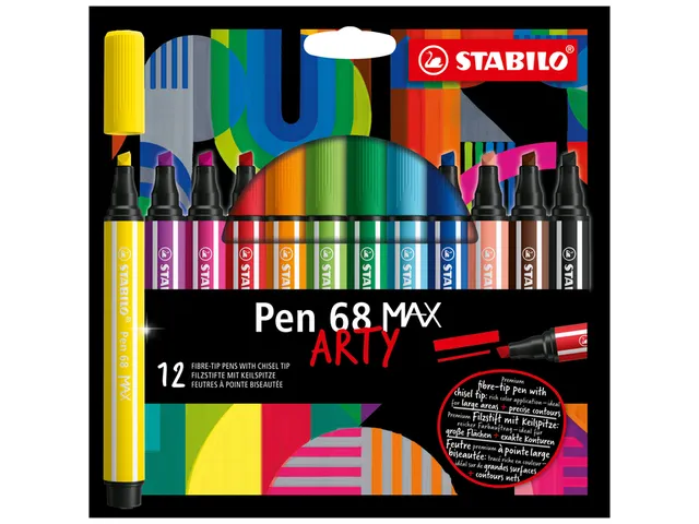Viltstift STABILO Pen 68 /12 Max Arty assorti etui à 12 stuks