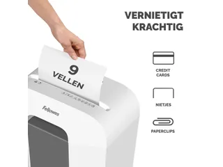 Papiervernietiger Fellowes LX50 4x37mm wit - 8