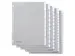 Intercalaires Quantore 23 perforations 10 onglets+fenêtre PP gris