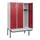 locker met bank,HxBxD 1950x1200x815mm,3vak,vak B 400mm,draaigrendel
