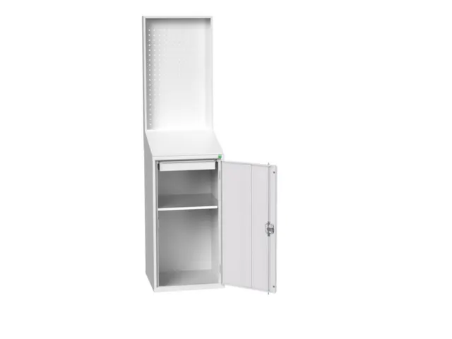 lessenaarkast met achterwand 2000x525x550mm 1 legbord RAL7035