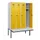 locker met bank,HxBxD 1950x1200x815mm,4vak,vak B 300mm,draaigrendel