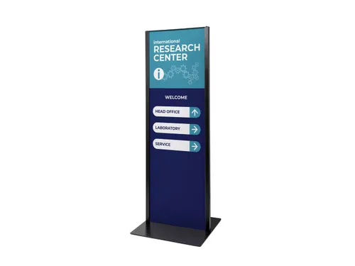 Totem Paneel+ Dubbelzijdige Display 42x120cm Zwart frame