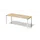 bureau HxBxD 740x2000x800mm blad esdoorn 4-voeten verkeerswit