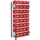 Bakkenstelling 2000x1000x400mm 32bakken PE rood vakl. 125kg eenzijdig