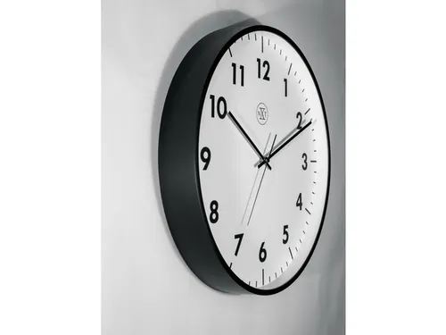 wandklok NXT STIL UURWERK 40cm kunststof wit zwarte cijfers