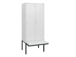 locker met bank,HxBxD 1950x800x815mm,2vak,vak B 400mm,cil.-slot - 1