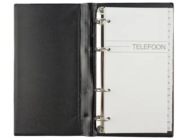 Telefoonalbum Kangaro 215x130mm A-Z 4-rings zwart