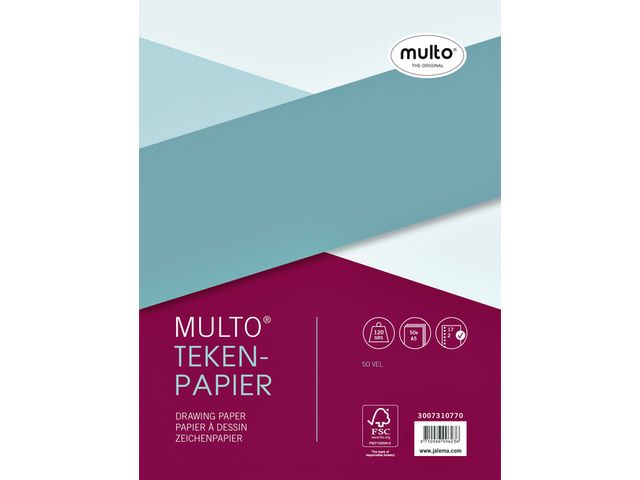 Interieur Multo 17-Gaats Tekenpapier 120gr 50vel | TabbladenShop.nl