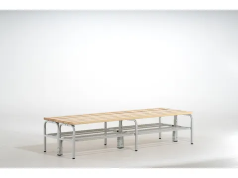 banc double HxLxP 450x1500x700mm barrettes en bois