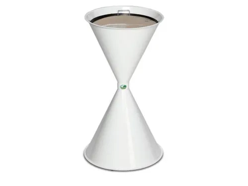 Zandasbak Staalplaat 730x400mm Ronde Trechter Verzinkt Ral9016
