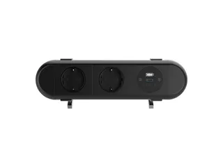 Desktop stekkerdoos Power Polar 2-voudig + USB A en C 25W Zwart - 2