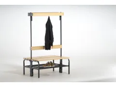 omkleedbank HxLxD 1650x1015x725mm houten lijst RAL7016 antraciet