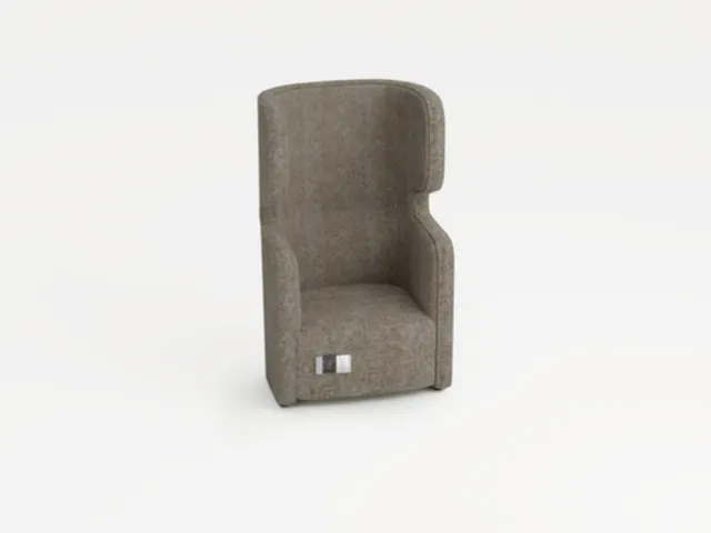 fauteuil,1-zits,geluidabsorberend,stof beige,HxBxD 1330x860x760mm