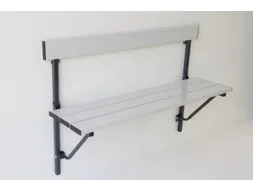 klapbank LxD 1200x380mm aluminium lijsten frame staal RAL7016