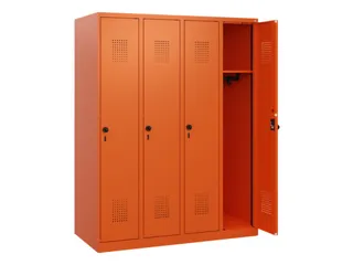 schoollocker,HxBxD 1530x1200x500mm,4vak,vak B 300mm,draaigrendel - 1