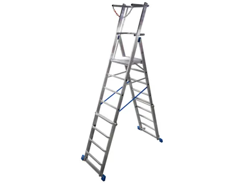 telescoop-platformladder,bordes HxBxD 1550-2100x500x450mm,aluminium