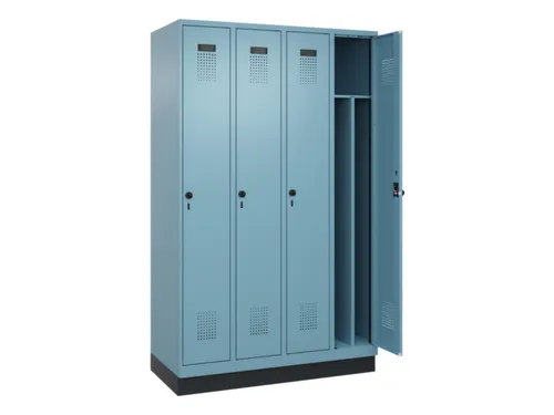 locker voor scheiding van kleding,HxBxD 1950x1200x500mm,4vak