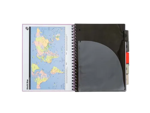 Projectboek Metallic Executive A4 lijn 5-tab 4-gaats 80 gram assorti