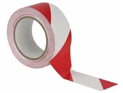 Vloertape 33mx50mm Rood/Wit 18 Rol