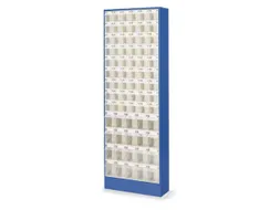 Transparante Magazijnbakken 74Bakken Abs-Kunststof Corpus Ral5010