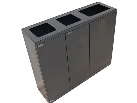 Bica 829 Afvalscheidingsunit 65+65+95 Liter Antraciet