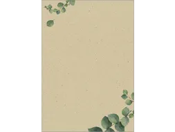Papier met motief Sigel, Eucalyptus, tweezijdig motief, gras papier, F