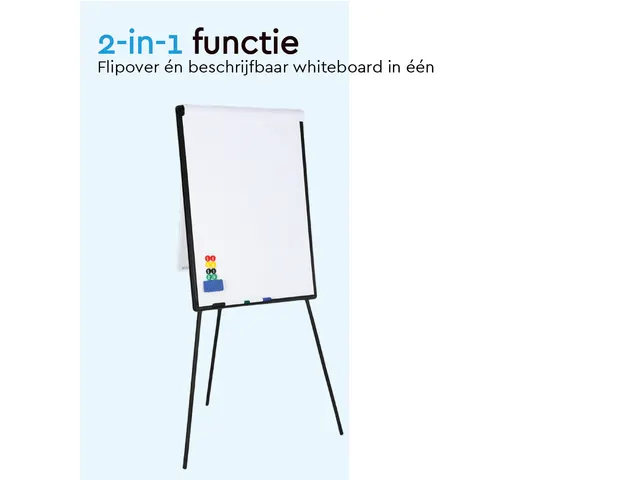 BRASQ Flipover Basic 70x100cm Magnetisch Zwart inclusief accessoires
