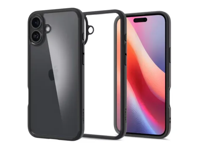 Spigen Ultra Hybrid iPhone 16 hoesje zwart